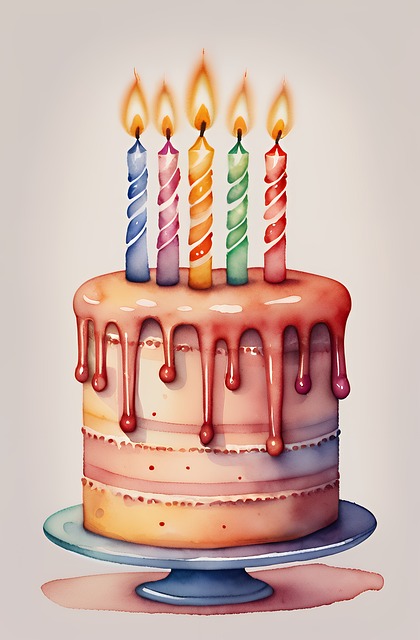 Free Cake Candles illustration and picture