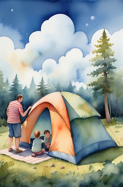 Free Camping Tent illustration and picture