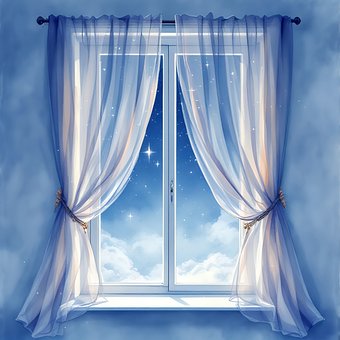 Free Bedroom Curtains illustration and picture