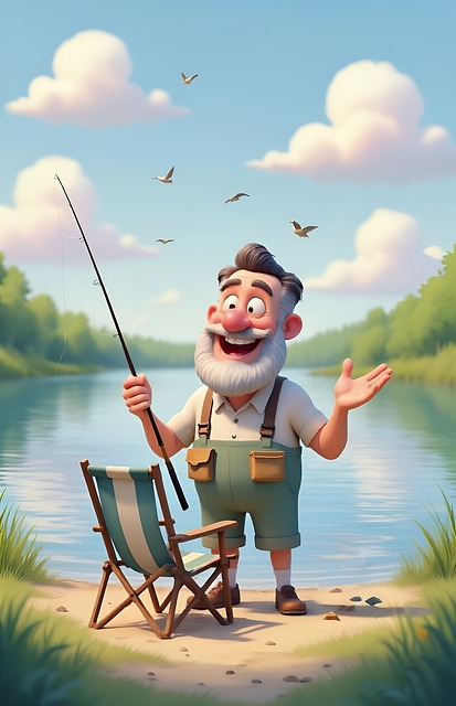 Free Fishing Man illustration and picture