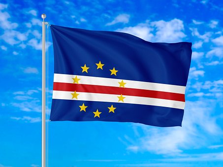 Nationalflagge, Kap Verde, Blauer Himmel
