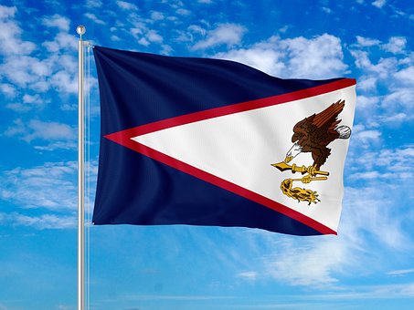 Amerikanisch-Samoa, Flagge, Blau, Himmel