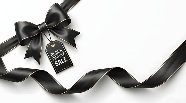 Black Friday, Salg, Bånd, Sort, Sløjfe