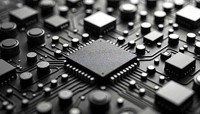 Free microchip electronics computer chip illustration