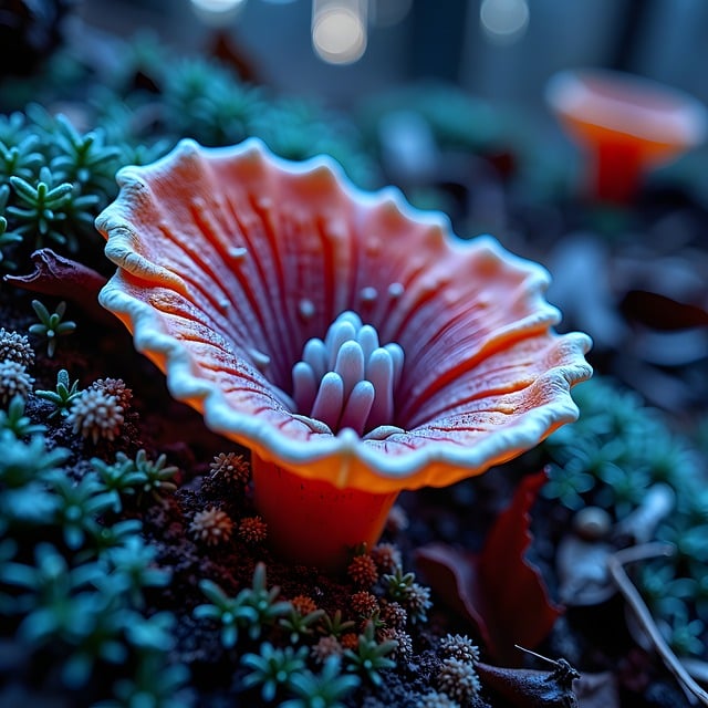 Free mushroom orange mushroom macro detail illustration