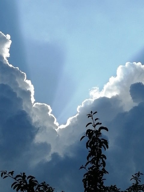 Himmel, Wolken, Sonne, Lichtstrahl