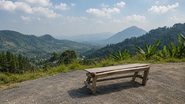 Bank, Berge, Natur, Panorama, Aussicht