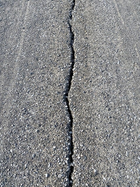 Riss, Straße, Asphalt, Erdbeben, Dürre