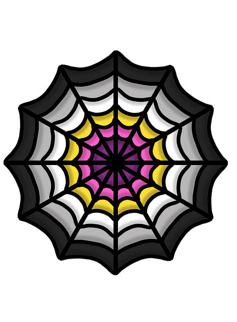 Free spiderweb pride flag asexuality illustration