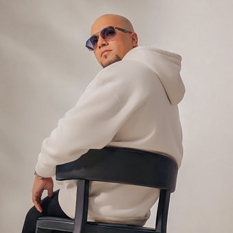 Hombre, Gafas, Capucha, Elegante