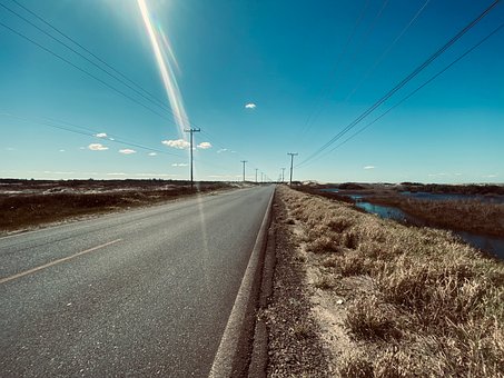 道路, 风景, 自然, 沥青, 天空, 云, 旅行, 沙漠, 运动, 电线