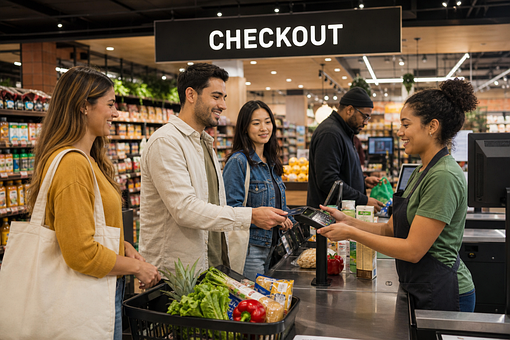 Caixa, Compras, Pagamento, Supermercado