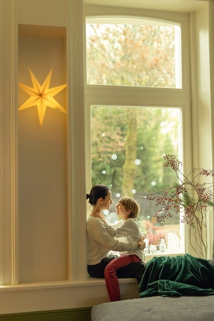 Free Christmas Decoration Mother And Child photo and picture