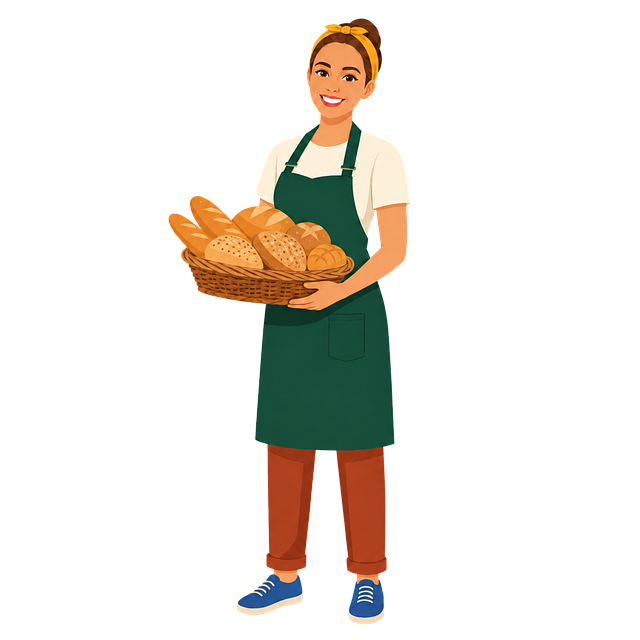 Download free HD stock image of Female Baker Bread Basket Free female baker bread basket fresh bread vector