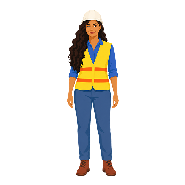 Free female construction engineer vector