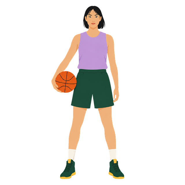 Free basketball female athlete basketball player vector
