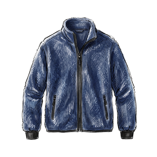 Free fleece jacket blue illustration