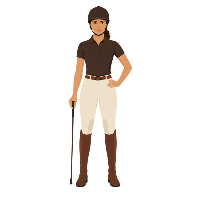 Free female equestrian horseback riding riding helmet vector