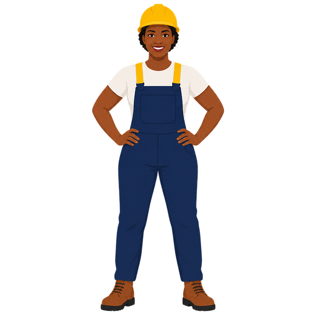 Free female construction worker hard hat workwear vector