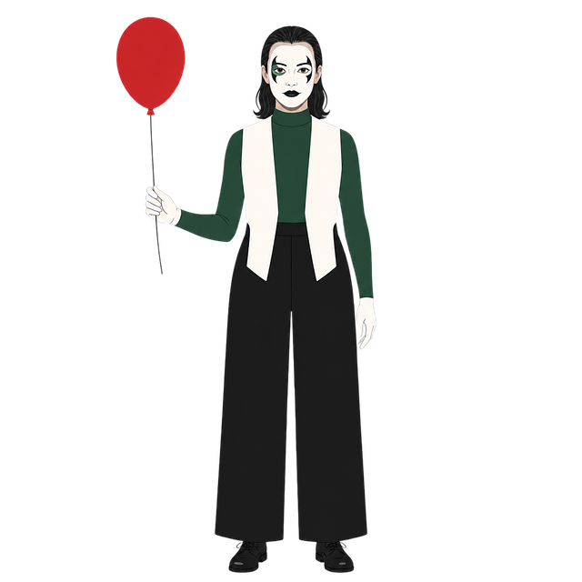 Free mime red balloon dramatic performance vector