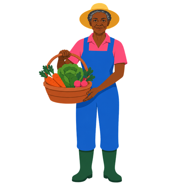 Free vegetable agriculture senior vector