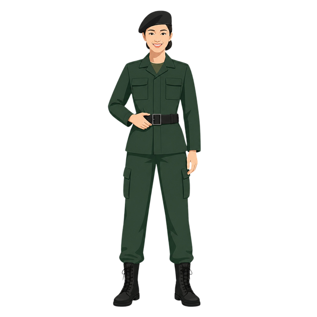 Free soldier military woman uniform illustration