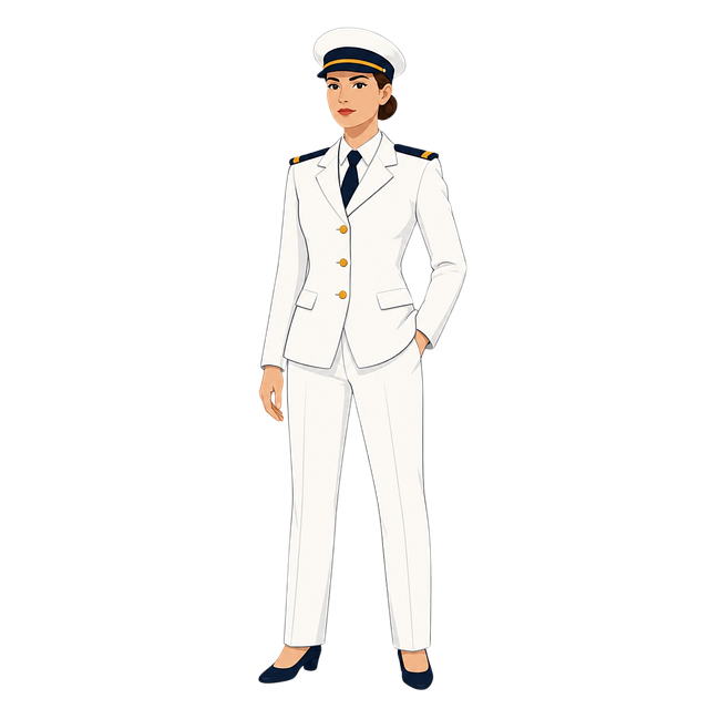 Free captain woman maritime uniform vector