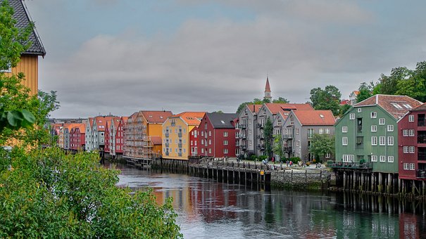 Free Trondheim Colorful Houses photo and picture