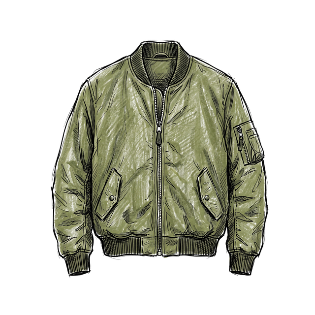 Free jacket bomber jacket green illustration