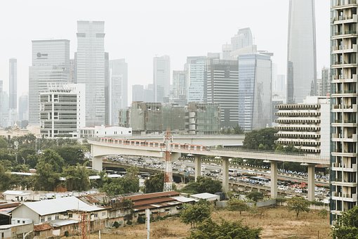 Jakarta, Stadt, Wolkenkratzer, Transport