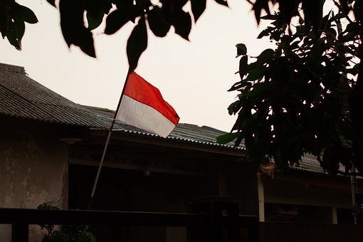 Indonesische Flagge, Rot Weiß