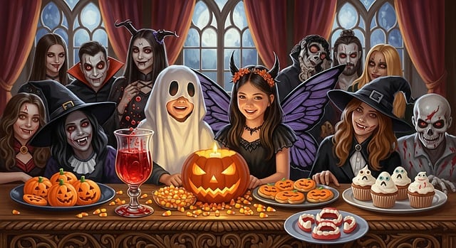 Halloween, Duch, Strašidelný, Dýně, Upír