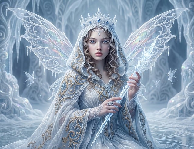Fantasy, Modrá, Led, Zima, Princezna