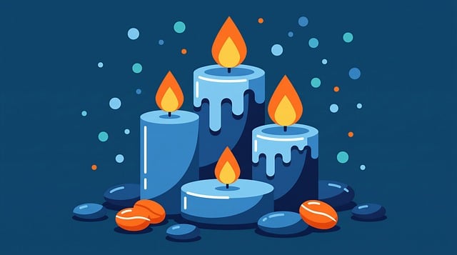 Free candles blue flames illustration