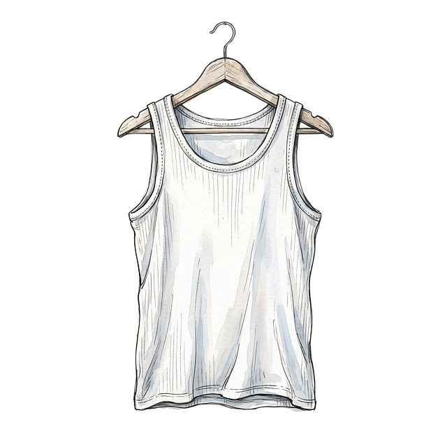 Free tank top white hanger illustration
