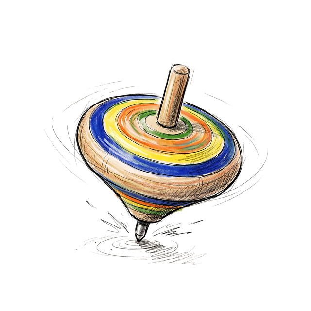 Download free HD stock image of Spinning Top Toy Free spinning top toy rotation illustration
