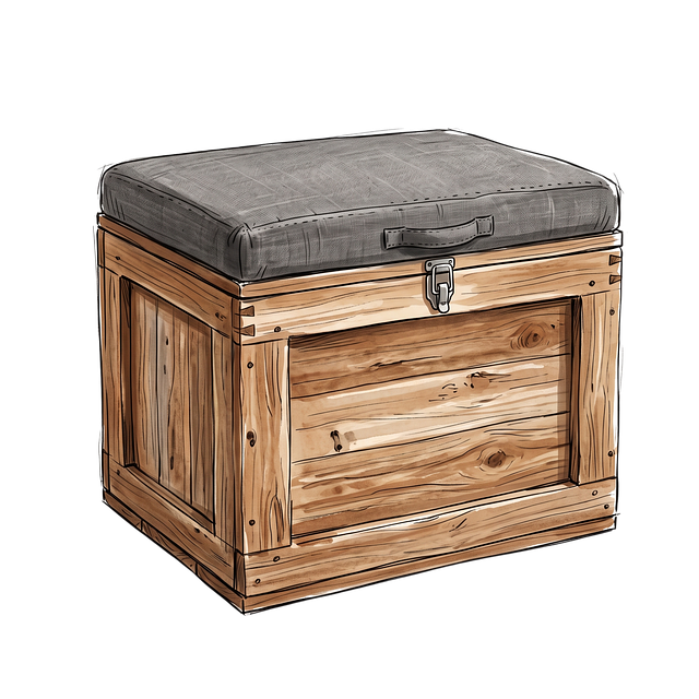Free crate storage ottoman illustration