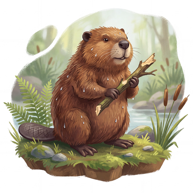 Free beaver cartoon beaver animal illustration illustration