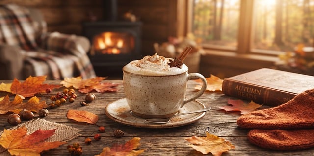 Free latte pumpkin coffee illustration