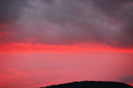 Sonnenuntergang, Roter Himmel, Wolken