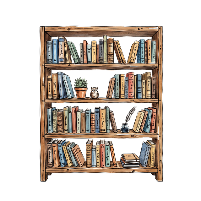 Estante De Madeira, Corujas, Livros