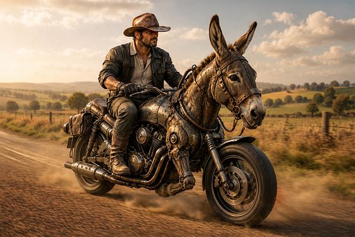 Free Motorbike Rider illustration and picture
