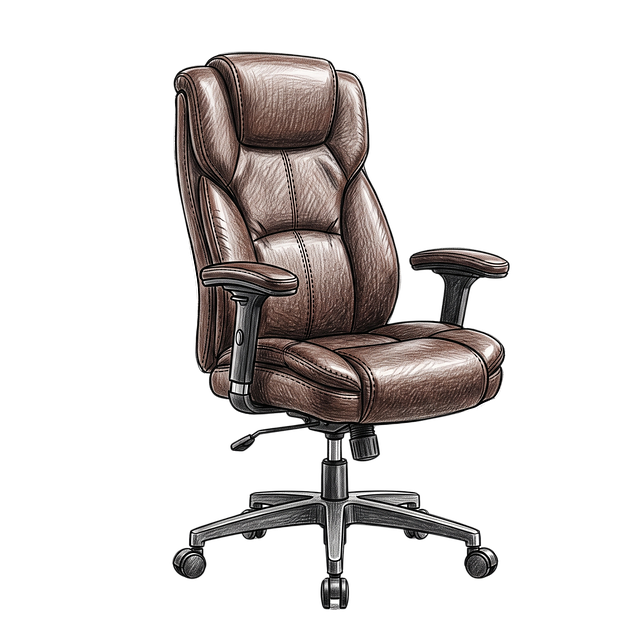 Free office chair ergonomic high-back illustration