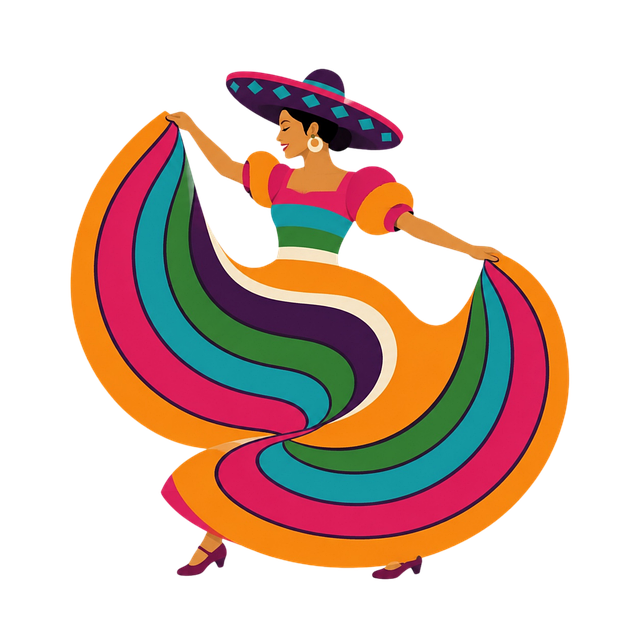 Free mexican dancer folkloric dance mexican folk culture vector