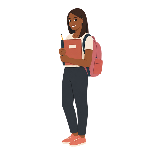 Free student backpack textbook vector