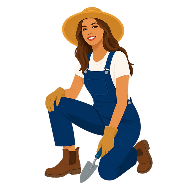 Free gardener gardening gloves vector