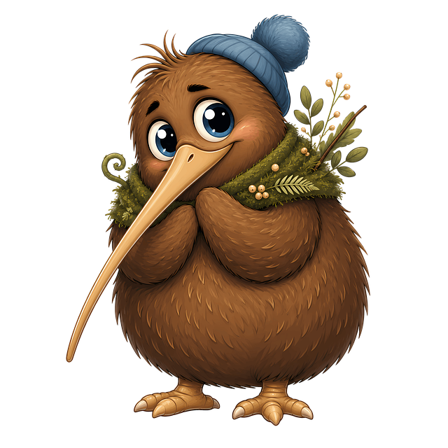 Free kiwi bird kiwi caricature cute illustration