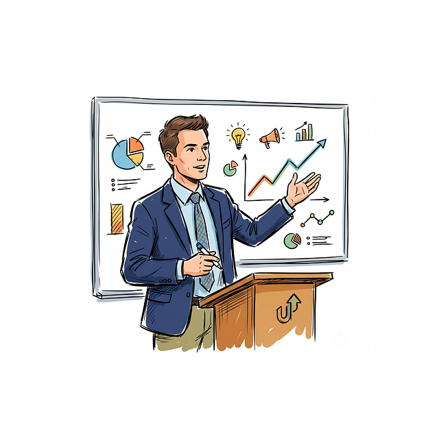 Free presentation business speaker illustration