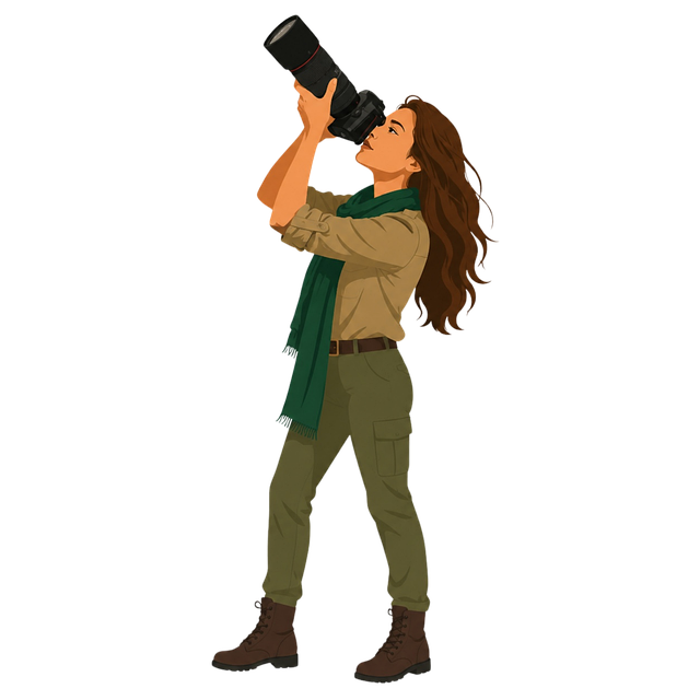 Free female photographer wildlife photography nature vector
