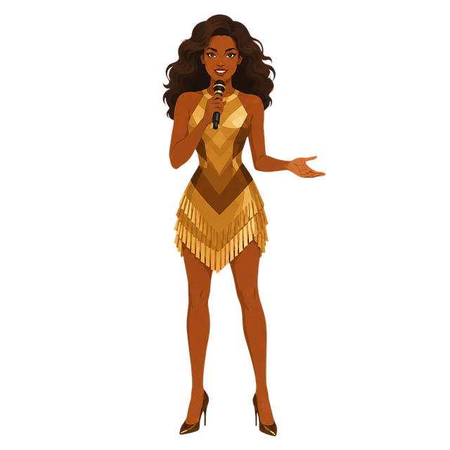 Free female singer microphone music performance vector